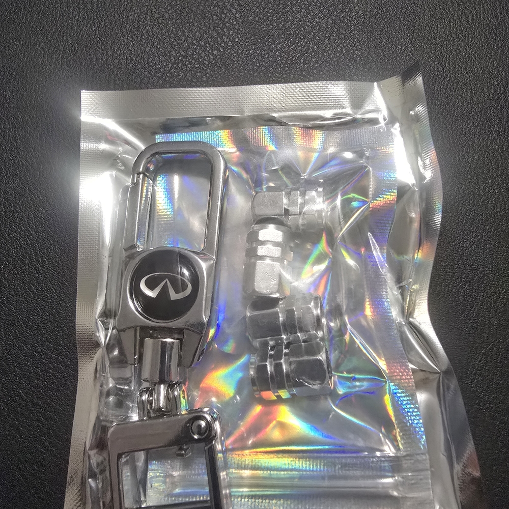 Infinity Silver Car Keychain with Logo